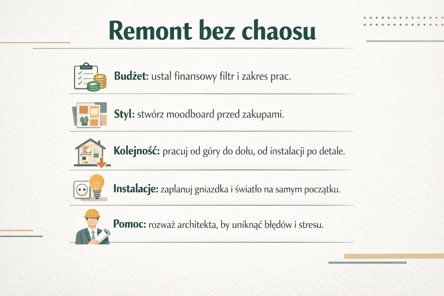 Remont bez chaosu